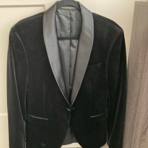 Mens Zara Sz Med Velvet Tux Jacket Coat